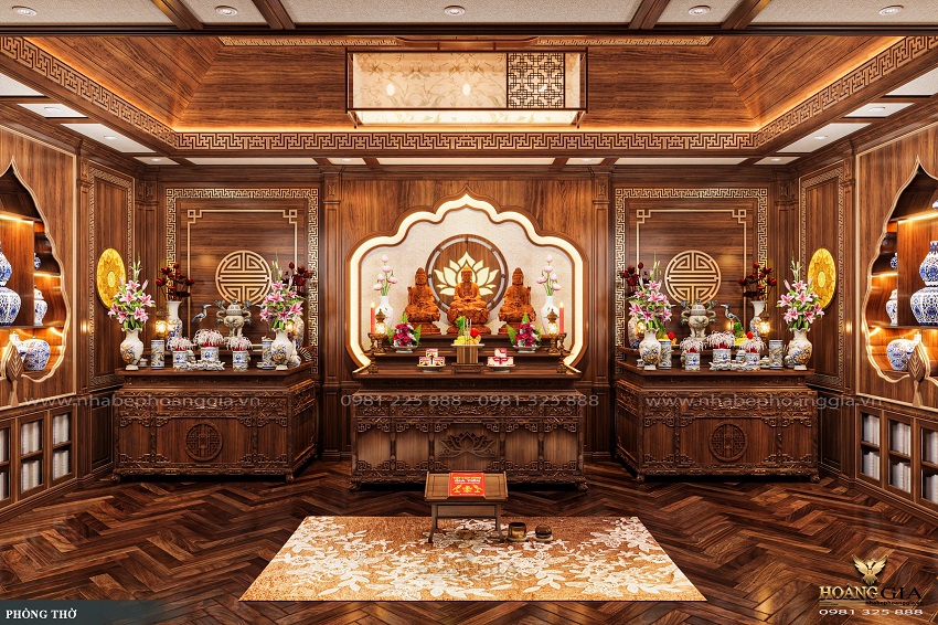 Mẫu bàn thờ Tam Thế Phật